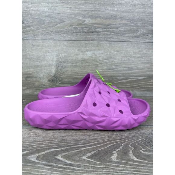 Crocs Classic Geometric Slide v2 Mens Sz 13 Slip On Lavender Purple Sandals NEW main image 7